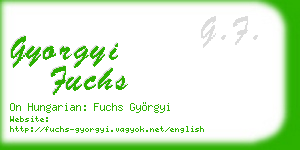 gyorgyi fuchs business card